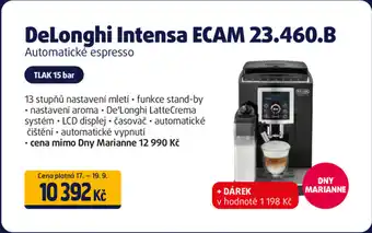 Datart DeLonghi Intensa ECAM 23.460.B nabídka