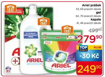 TOP drogerie Ariel prášek nabídka
