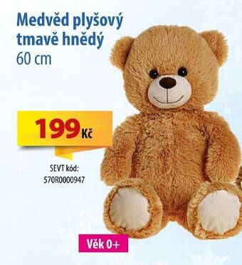 SEVT Medvěd plyšový tmavě hnědý 60 cm nabídka