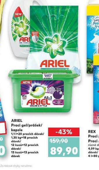 Kaufland Ariel prací prostředek nabídka