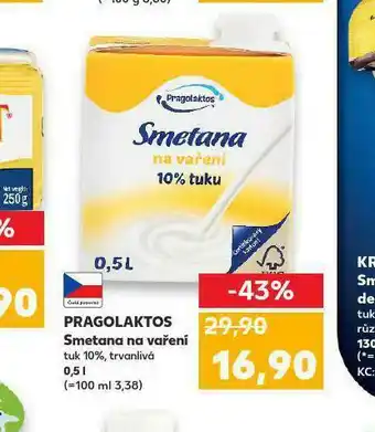 Kaufland Pragolaktos smetana na vaření nabídka