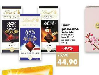 Kaufland Lindt excellence čokoláda nabídka