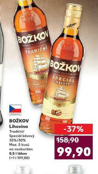 Kaufland Božkov lihovina nabídka