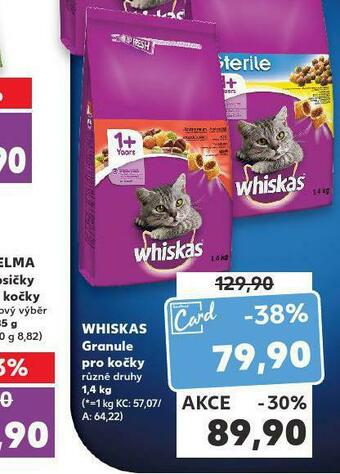 Kaufland Whiskas granule pro kočky nabídka