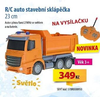 SEVT R/C auto stavební sklápěčka 23 cm nabídka