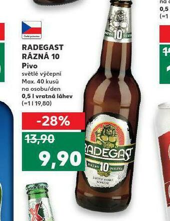 Kaufland Pivo radegast rázná 10 nabídka