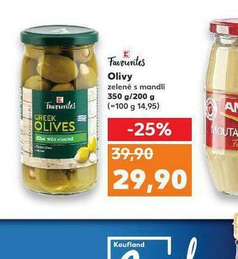 Kaufland Olivy zelené s mandlí nabídka