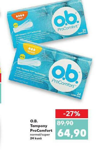 Kaufland O.b. tampony nabídka