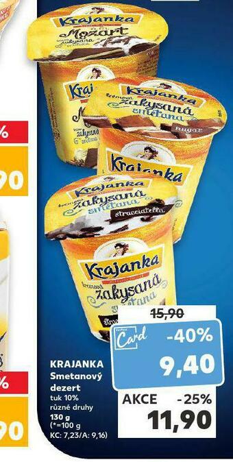 Kaufland Krajanka smetanový dezert nabídka