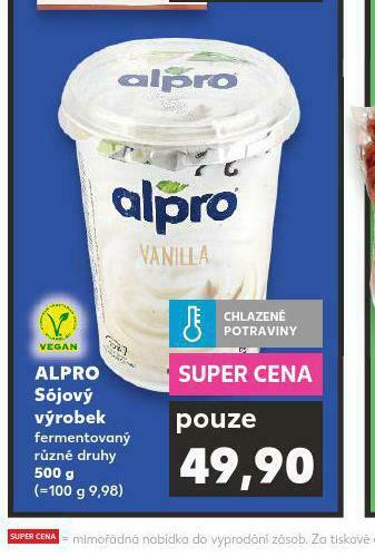 Kaufland Alpro sójový výrobek nabídka