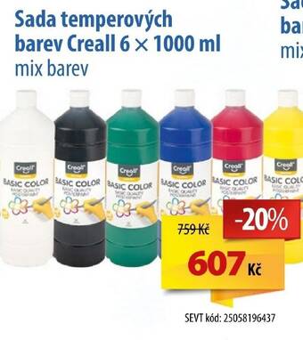SEVT Sada temperových barev Creall 6 x 1000 ml mix barev nabídka