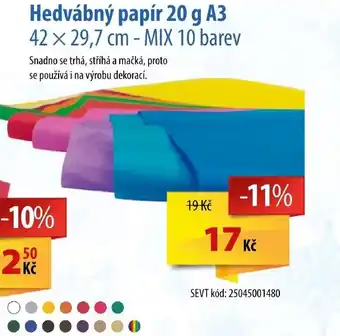 SEVT Hedvábný papír 20 g A3 nabídka