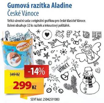 SEVT Gumová razítka Aladine České Vánoce nabídka