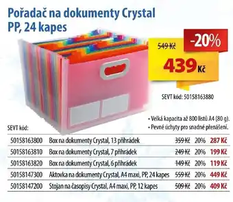 SEVT Pořadač na dokumenty Crystal PP, 24 kapes nabídka