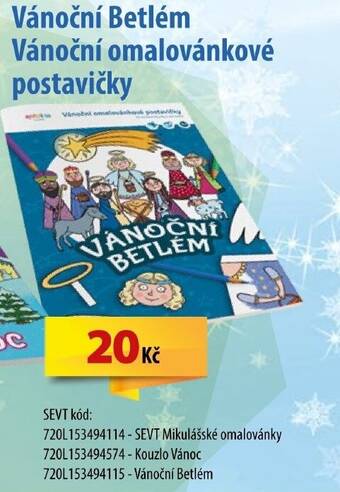 SEVT Vánoční Betlém Vánoční omalovánkové postavicky nabídka