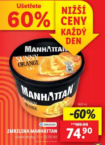 Lidl ZMRZLINA MANHATTAN nabídka