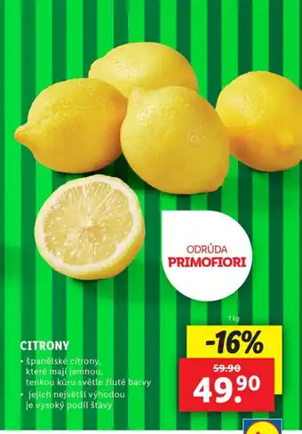 Lidl CITRONY nabídka