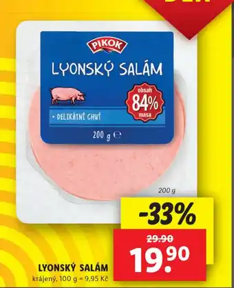 Lidl LYONSKÝ SALÁM nabídka