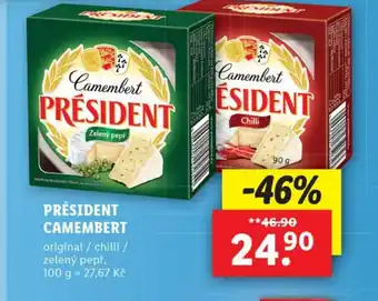 Lidl PRÉSIDENT CAMEMBERT nabídka