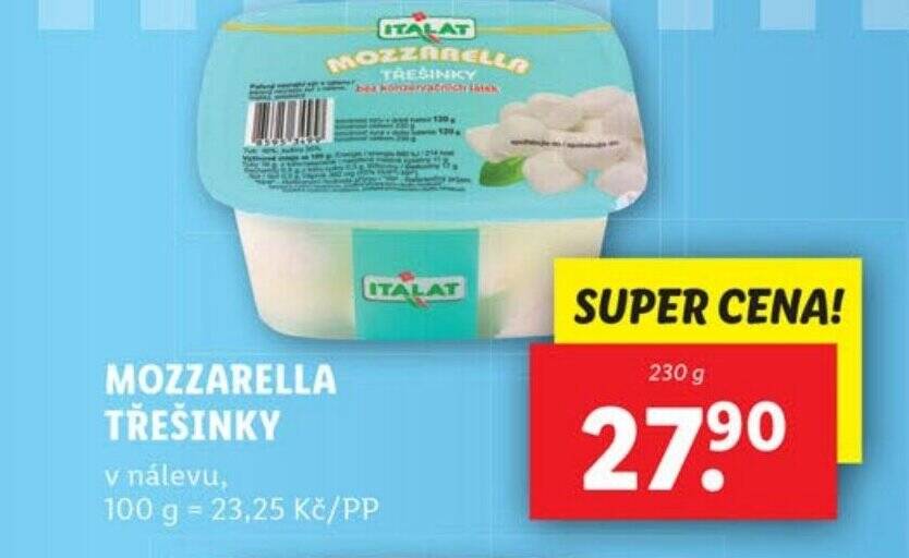 Lidl MOZZARELLA TŘEŠINKY nabídka