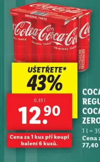Lidl COCA-COLA REGULAR / COCA-COLA ZERO nabídka