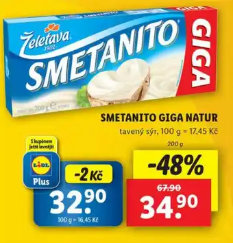 Lidl SMETANITO GIGA NATUR nabídka