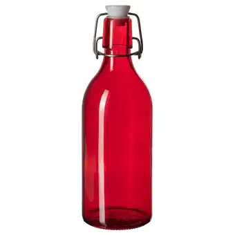 Vinterfint lahev s uzávěrem, sklo červená, 0.5 l