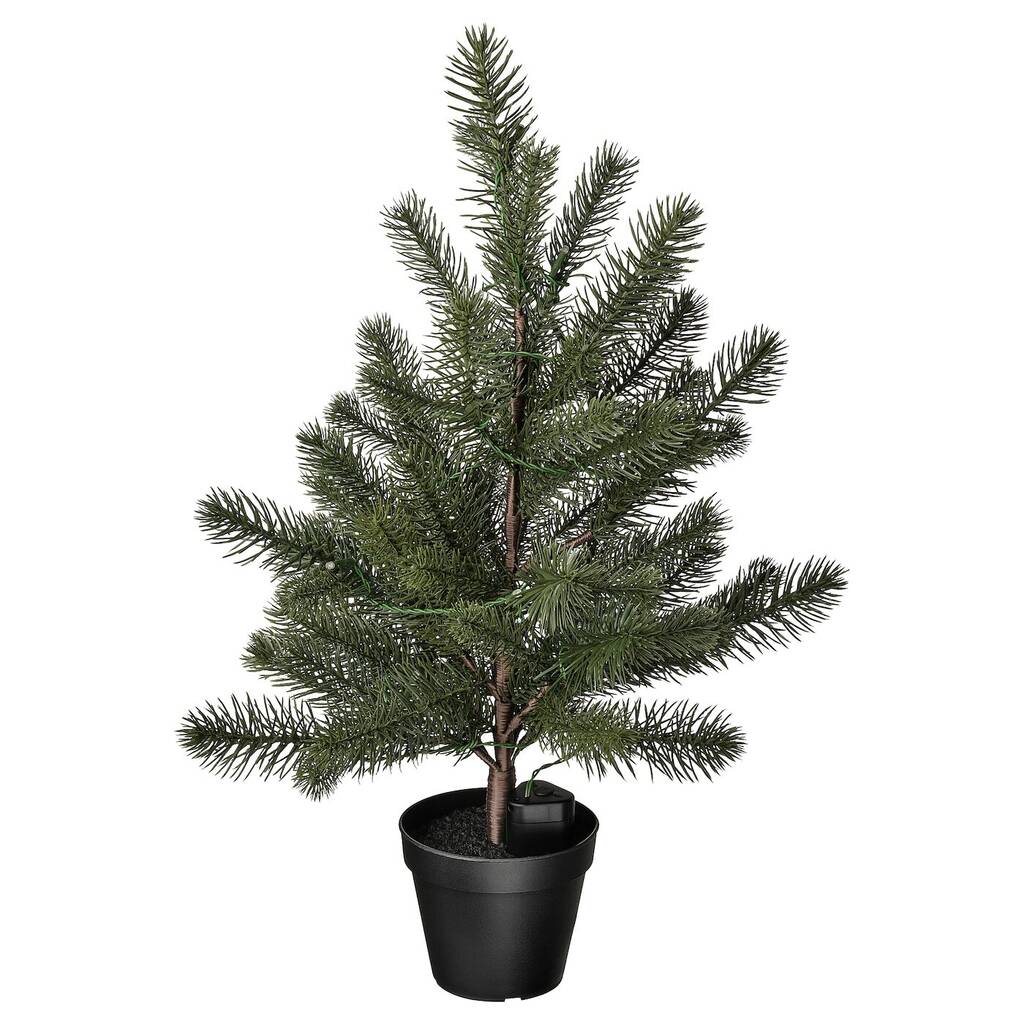 IKEA Vinterfint umělá rostlina s osv. led, v květ., na baterie/vánoční stromek zelená, 12 cm nabídka