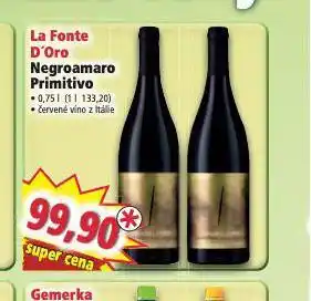 Norma La fonte d´oro negroamaro primitivo nabídka