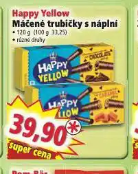 Norma Happy yellow máčené trubičky s náplní nabídka