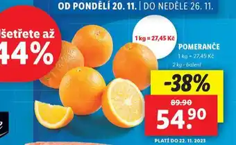 Lidl Pomeranče nabídka