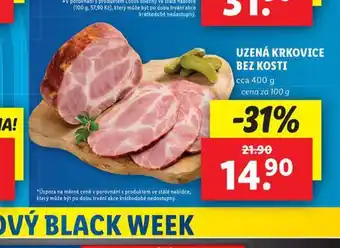 Lidl Uzená krkovice bez kosti nabídka