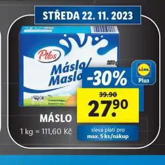 Lidl Máslo nabídka
