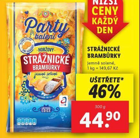 Lidl Strážnické brambůrky nabídka