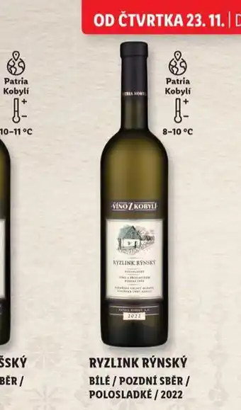 Lidl Ryzlink rýnský nabídka