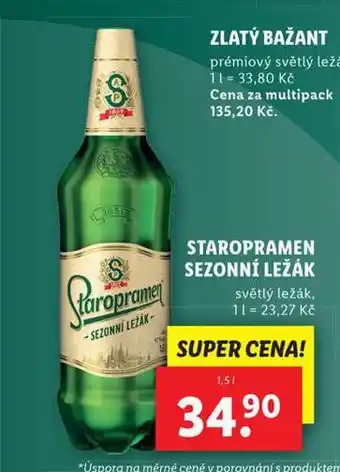 Lidl Pivo staropramen nabídka