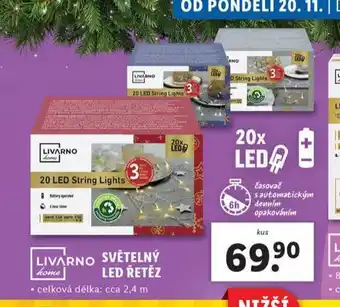 Lidl Světelný led řetěz nabídka