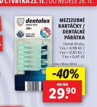 Lidl Dentální párátka nabídka