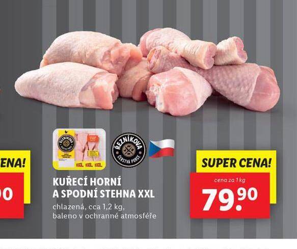 Lidl Kuřecí horní a spodní stehna xxl nabídka