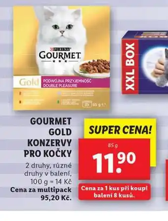 Lidl Gourmet gold konzervy pro kočky nabídka