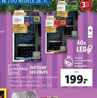 Lidl Světelný led závěs nabídka