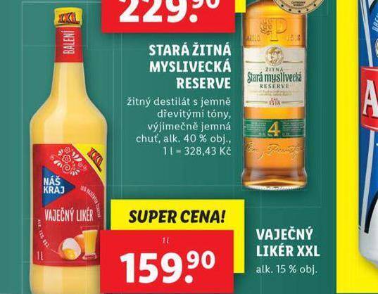 Lidl Vaječný likér xxl nabídka