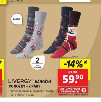 Lidl Vánoční ponožky nabídka