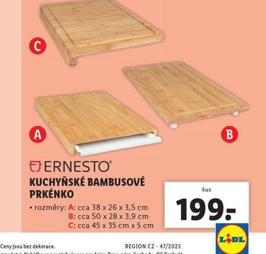 Lidl Kuchyňské bambusové prkénko nabídka