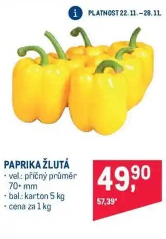 Makro PAPRIKA ŽLUTÁ nabídka