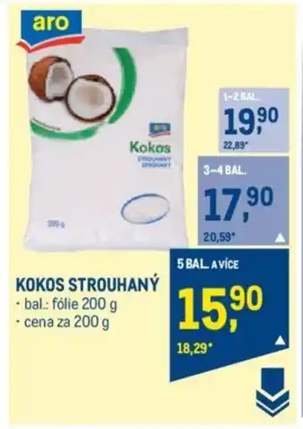 Makro KOKOS STROUHANÝ nabídka