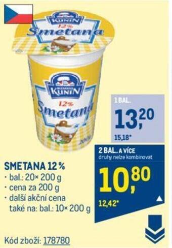 Makro SMETANA 12% nabídka
