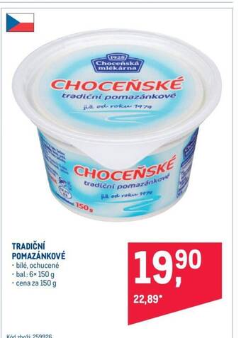 Makro TRADIČNÍ POMAZÁNKOVÉ nabídka