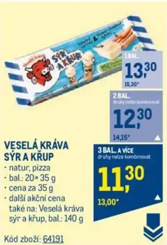 Makro VESELÁ KRÁVA SÝR A KŘUP nabídka