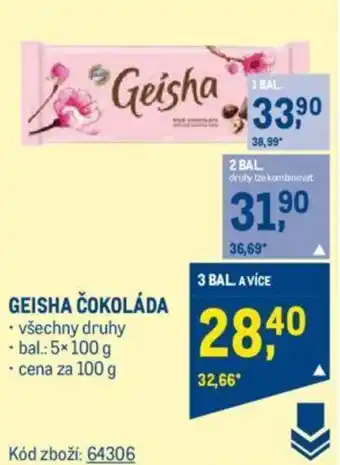 Makro GEISHA ČOKOLÁDA nabídka